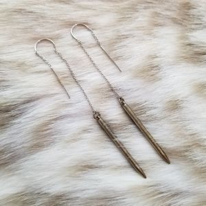 10/$10 Threader Style Bullet Spike Dangle Earrings